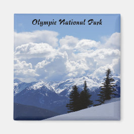 Olympisch Nationaal Park Square Magnet