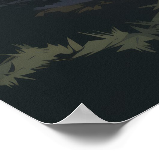 Olympisch Nationaal Park Vector Illustratie Poster (Hoek)