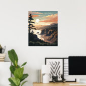 Olympisch Nationaal Park Vector Illustratie Poster (Thuiskantoor)