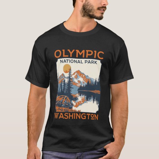 Olympisch Nationaal Park-Washington Avontuur T-shirt (Voorkant)