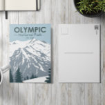 Olympisch Nationaal Park Washington Briefkaart<br><div class="desc">Ontwerp van olympische vectorillustraties. Het park verspreidt zich over verschillende ecosystemen,  van de dramatische pieken van de Olympische bergen tot oerbossen.</div>