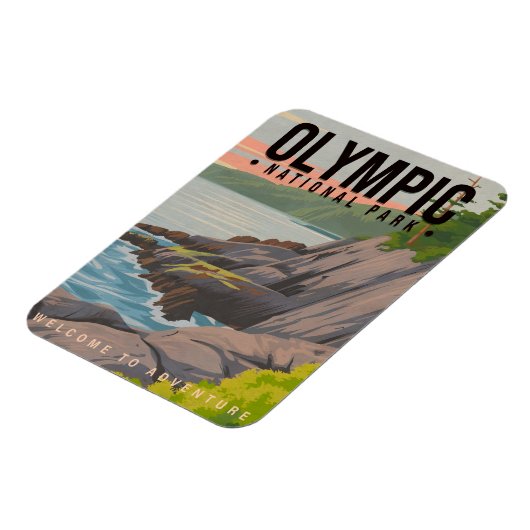 Olympisch Nationaal Park Washington Souvenir Magneet (Linkerzijde)