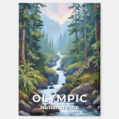 Olympisch Nationaal Park | Washington Travel Art Magneet (Voorkant)