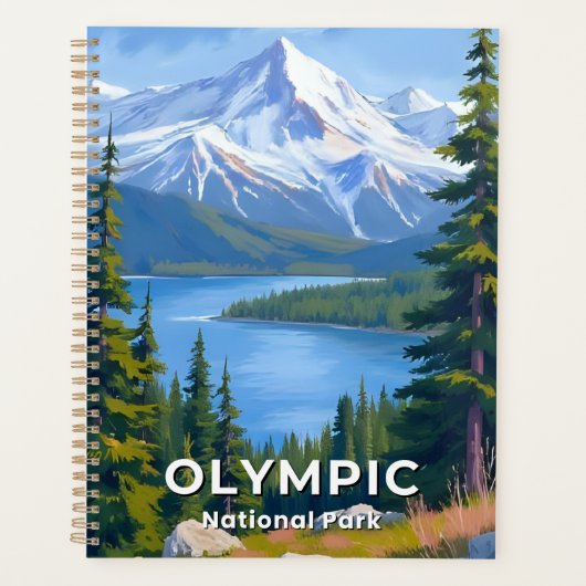 Olympisch Nationaal Park | Washington Travel Art Planner (Voorkant)