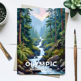 Olympisch Nationaal Park | Washington Travel Briefkaart
