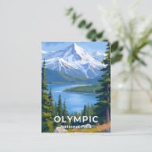 Olympisch Nationaal Park | Washington Travel Paint Briefkaart (Staand voorkant)