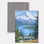 Olympisch Nationaal Park | Washington Travel Paint Magneet (Voorkant / Achterkant)