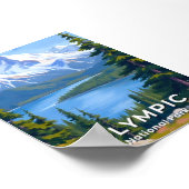 Olympisch Nationaal Park | Washington Travel Paint Poster (Hoek)