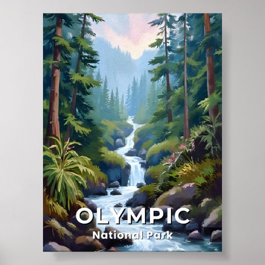 Olympisch Nationaal Park | Washington Travel Poster (Voorkant)
