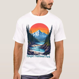 Olympisch Nationaal Park - zonsonderganglandschap T-shirt