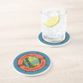 Olympisch natuurpark Hoh Rainforest Retro Compass Zandsteen Onderzetter (Zijkant)