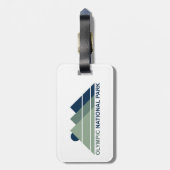 Olympisch natuurpark Mountain Sun Bagagelabel (Achterkant verticaal)