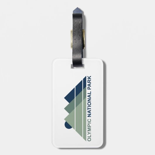 Olympisch natuurpark Mountain Sun Bagagelabel (Achterkant verticaal)