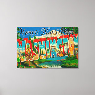 Olympisch natuurpark, Washington Canvas Afdruk