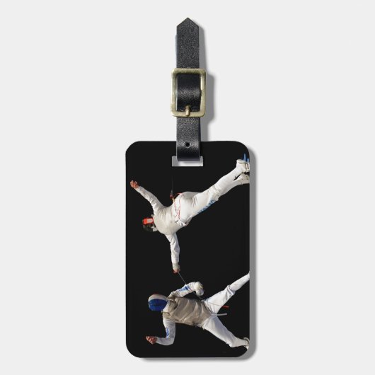 Olympisch omheining Lunge en Parry Bagagelabel (Voorkant verticaal)