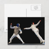 Olympisch omheining Lunge en Parry Briefkaart (Voorkant / Achterkant)