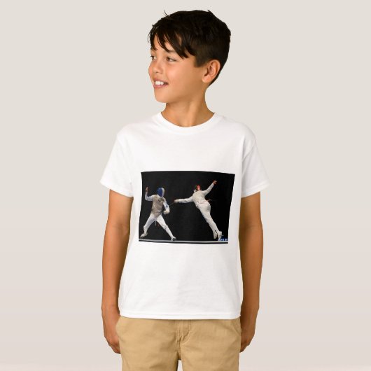 Olympisch omheining Lunge en Parry T-shirt (Voorkant volledig)
