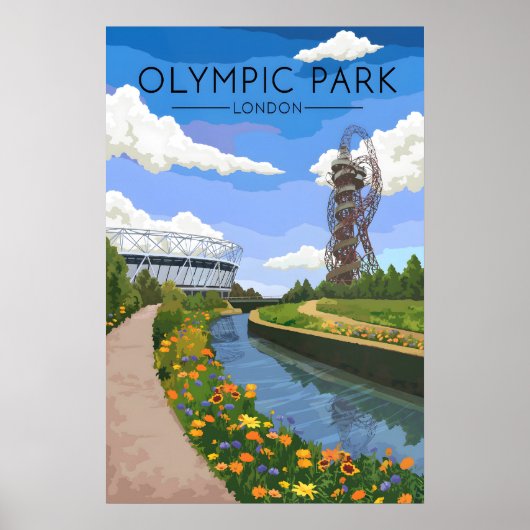 Olympisch Park Londen Reisposter Poster (Voorkant)