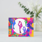 OLYMPISCH SCHAatsen Briefkaart (Staand voorkant)