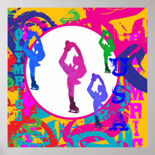 OLYMPISCH SCHAATSEN POSTER