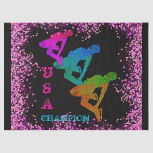 OLYMPISCH SCHAATSEN  TISSUEPAPIER (Voorkant)