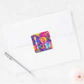 OLYMPISCH SCHAATSEN  VIERKANTE STICKER (Envelop)