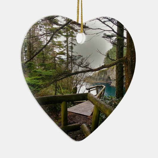 Olympisch schiereiland Cape Flattery Trail Keramisch Ornament (Rechts)