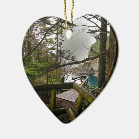 Olympisch schiereiland Cape Flattery Trail Keramisch Ornament (Links)