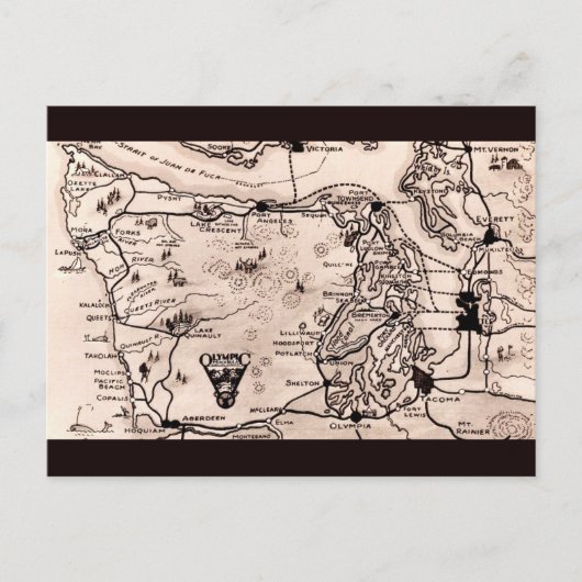 Olympisch Schiereiland Kaart (Voorkant)