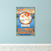 Olympisch schiereiland, Washington Hop the Ferry Canvas Afdruk (Insitu (Houten vloer))