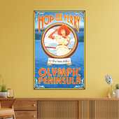 Olympisch schiereiland, Washington Hop the Ferry Canvas Afdruk (Insitu (Woonkamer))