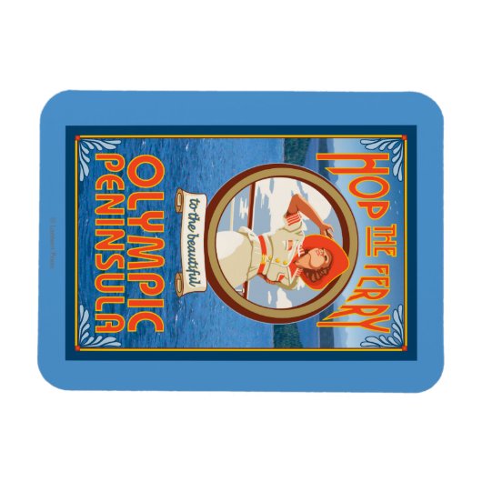 Olympisch schiereiland, Washington Hop the Ferry Magneet (Horizontaal)