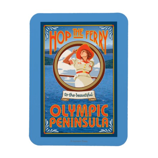 Olympisch schiereiland, Washington Hop the Ferry Magneet (Verticaal)