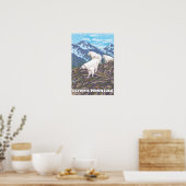 Olympisch schiereiland, Washington Mountain Goats Poster (Keuken)