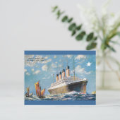  Olympisch Schip met witte ster Briefkaart (Staand voorkant)