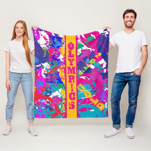 OLYMPISCH SKIËN FLEECE DEKEN (In situ)