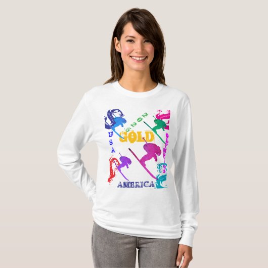 OLYMPISCH SKIËN T-SHIRT (Voorkant volledig)