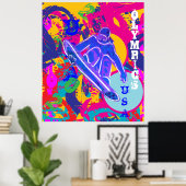 OLYMPISCH SNEEUWBORDRIDEN POSTER (Thuiskantoor)