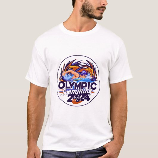 Olympisch zwembad 2024 t-shirt (Voorkant)