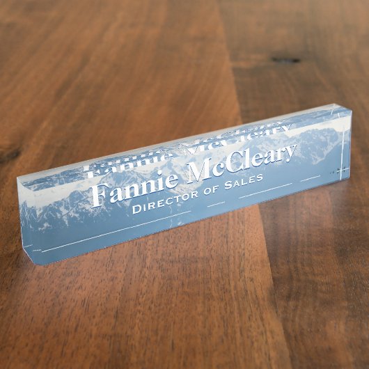 Olympische bergschotplaat naambordje (Zijkant)