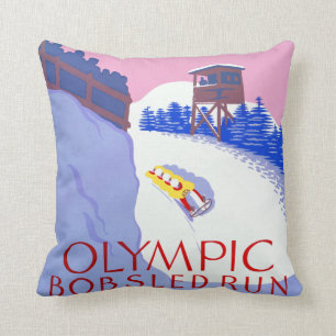  Olympische Bobsled run Lake Placid Kussen