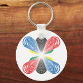 Olympische cirkels perspectief sleutelhanger (Voorkant)