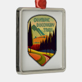Olympische Discovery Trail Washington State Kleure Metalen Ornament (Rechts)