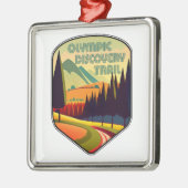 Olympische Discovery Trail Washington State Kleure Metalen Ornament (Links)