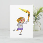 olympische fakkel kaart (Staand voorkant)