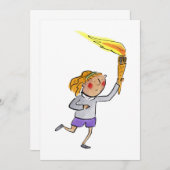 olympische fakkel kaart (Voorkant / Achterkant)