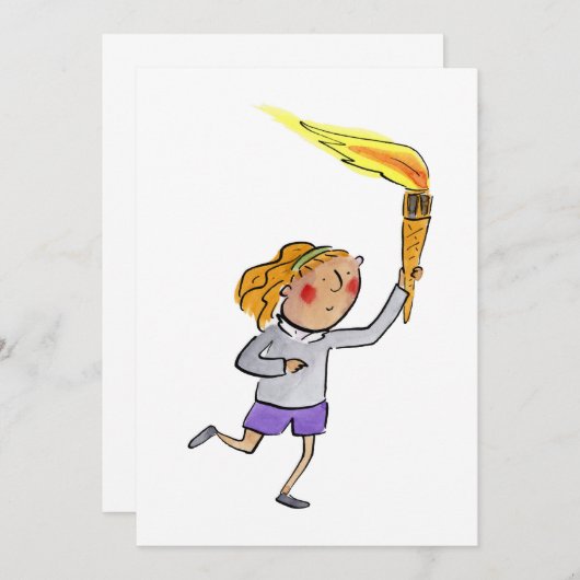 olympische fakkel kaart (Voorkant / Achterkant)