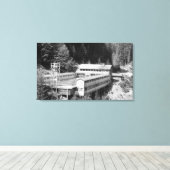 Olympische Hot Springs, WA Lodge Uitzicht Foto #1 Canvas Afdruk (Insitu (Houten vloer))