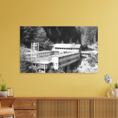 Olympische Hot Springs, WA Lodge Uitzicht Foto #1 Canvas Afdruk (Insitu (Woonkamer))