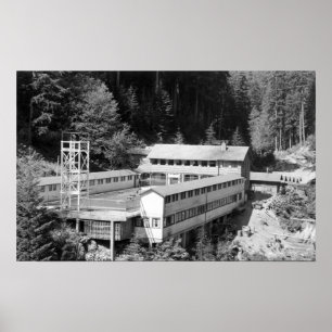 Olympische Hot Springs, WA Lodge Uitzicht Foto #1 Poster